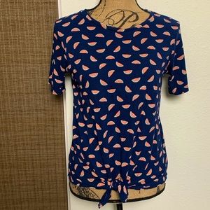 Old Navy GIRL'S Watermelon Print Front Tie T-shirt, SZ XL (14)